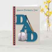 Vaderdag voor papa Baseball Theme No.1 papa Kaart (Gele Bloem)