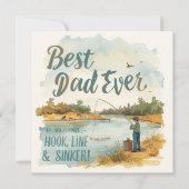 Vaderdag voor papa die van vissen houdt kaart (Voorkant)