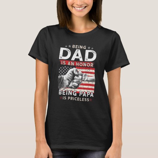 Vaderdag voor papa Een eerbetoon Papa is wandeloos T-shirt (Voorkant)