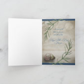 Vaderdag voor papa Seashell op het strand Kaart (Binnen)