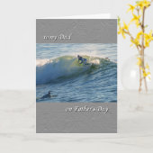 Vaderdag, voor papa, surfers surfen kaart (Gele Bloem)