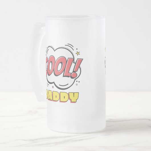 Vaderdag voor pop-stijl matglas bierpul (Voorkant links)