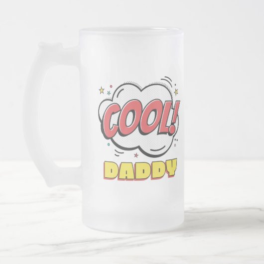 Vaderdag voor pop-stijl matglas bierpul (Links)