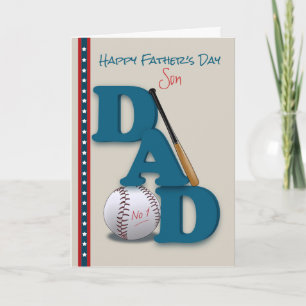 Vaderdag voor Son Baseball Theme No.1 Dad Kaart