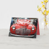 Vaderdag voor Son Classic 1941 Chevy Coupe Card Kaart (Gele Bloem)