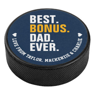 Vaderdag voor stiefvader Bonus Vader Gepersonalise Hockey Puck