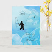 Vaderdag voor Uncle/Fly Fisherman Gevist Kaart (Gele Bloem)