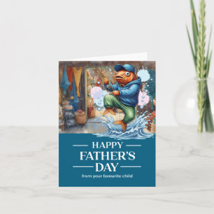 Vaderdag voor visliefhebbende papa kaart