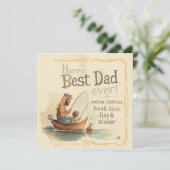 Vaderdag voor visliefhebbende papa kaart (Staand voorkant)