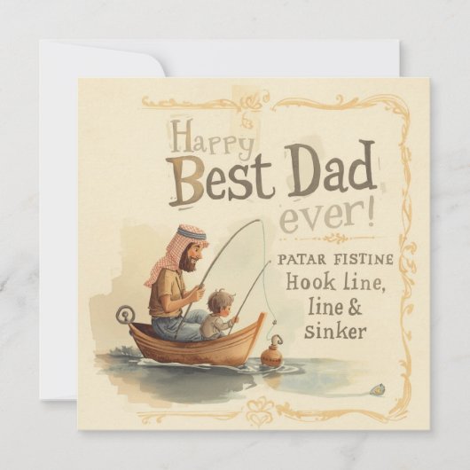 Vaderdag voor visliefhebbende papa kaart (Voorkant)
