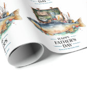 Vaderdag voor Vissen Lover Dad Cadeaupapier (Rol Hoek)