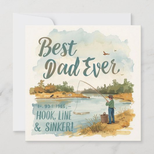 Vaderdag voor Vissen Lover Dad Kaart (Voorkant)