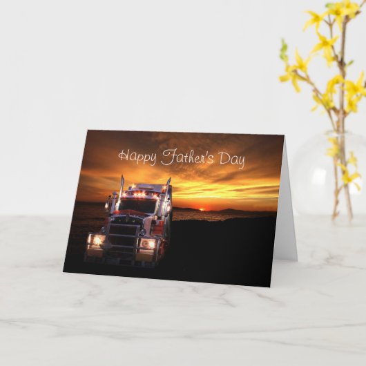 Vaderdag voor vrachtwagenchauffeurs kaart (Gele Bloem)