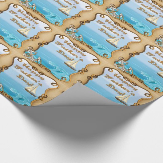 Vaderdag voor zeilwagens cadeaupapier (Hoek)