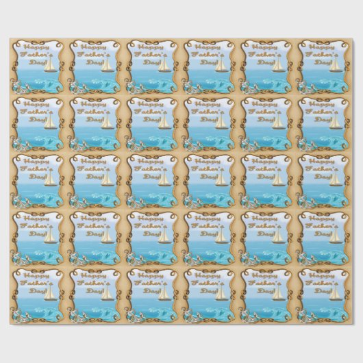 Vaderdag voor zeilwagens cadeaupapier (Vlak)