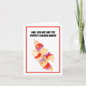Vaderdag Waterverf Kip Kabob Kaart (Voorkant)