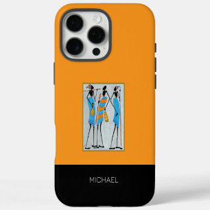 Vaderdag Waterverf, Maasai krijgers iPhone 16 Pro Max Hoesje