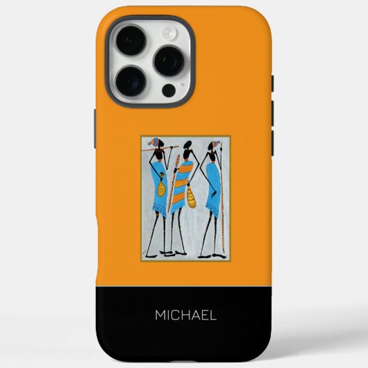 Vaderdag Waterverf, Maasai krijgers Case-Mate iPhone Case (Achterkant)