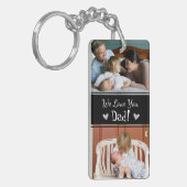 vaderdag We houden van je vader 4 foto Sleutelhanger (Voorkant Links)