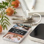 vaderdag We houden van je vader 4 foto Sleutelhanger (Voorkant Rechts)