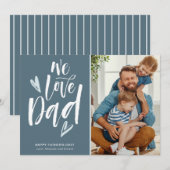 Vaderdag We houden van papa Foto Feestdagenkaart (Voorkant / Achterkant)