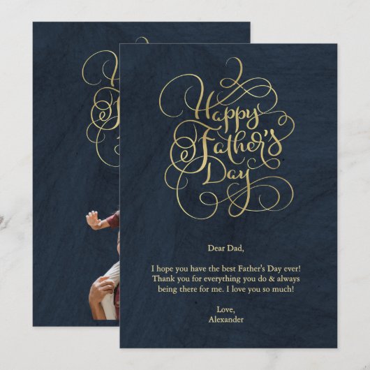 Vaderdag wensen kaart (Voorkant / Achterkant)