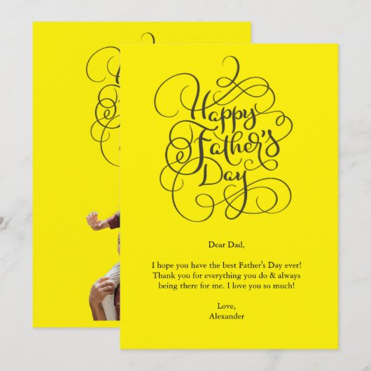 Vaderdag wensen kaart (Voorkant / Achterkant)