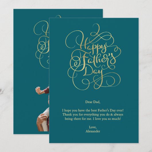 Vaderdag wensen kaart (Voorkant / Achterkant)