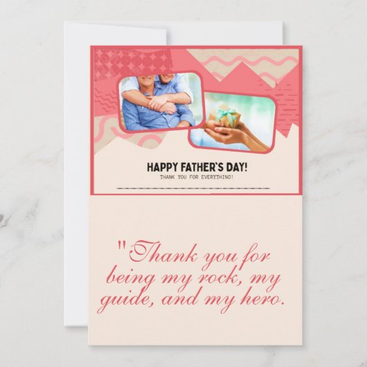 Vaderdag-Wenskaart Bedankkaart (Voorkant)