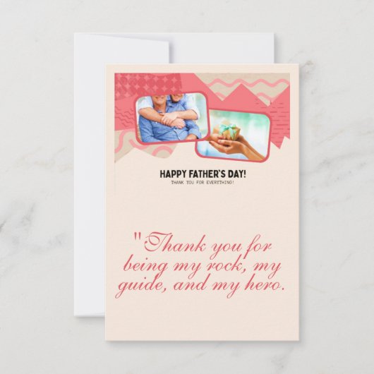Vaderdag-Wenskaart Bedankkaart (Voorkant)