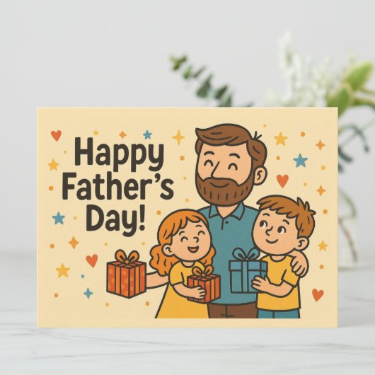 VADERDAG-WENSKAART FEESTDAGENKAART (Staand voorkant)