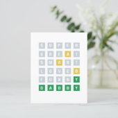 Vaderdag wenskaart Grappig Wordle-spel Papa (Staand voorkant)