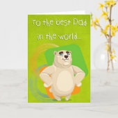 Vaderdag Wenskaart Kaart (Gele Bloem)