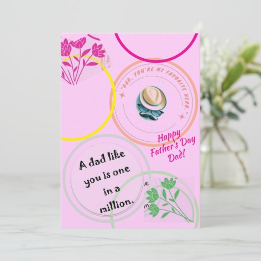 Vaderdag Wenskaart Kaart (Staand voorkant)