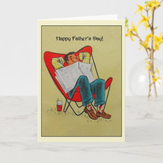  Vaderdag Wenskaart Kaart (Gele Bloem)