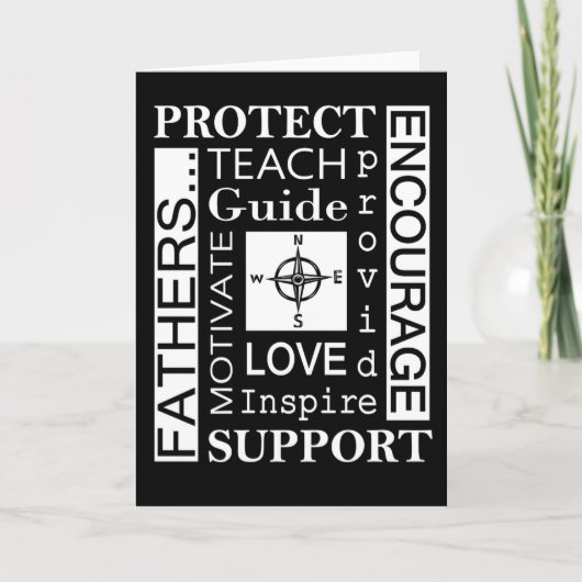 Vaderdag Wenskaart/typografie Kaart (Voorkant)