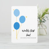 Vaderdag Wereld Beste Pap Feestdagenkaart (Staand voorkant)