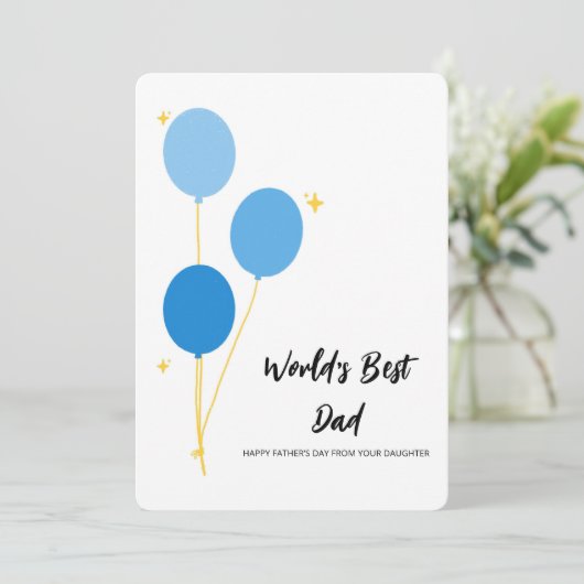Vaderdag Wereld Beste Pap Feestdagenkaart (Staand voorkant)