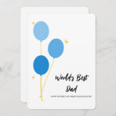 Vaderdag Wereld Beste Pap Feestdagenkaart (Voorkant / Achterkant)