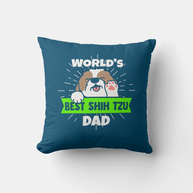 Vaderdag | Wereld beste sjiitische Tzu-hond Kussen (Voorkant)
