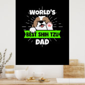 Vaderdag | Wereld beste sjiitische Tzu-hond Poster (Keuken)