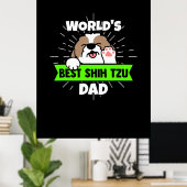 Vaderdag | Wereld beste sjiitische Tzu-hond Poster (Thuiskantoor)