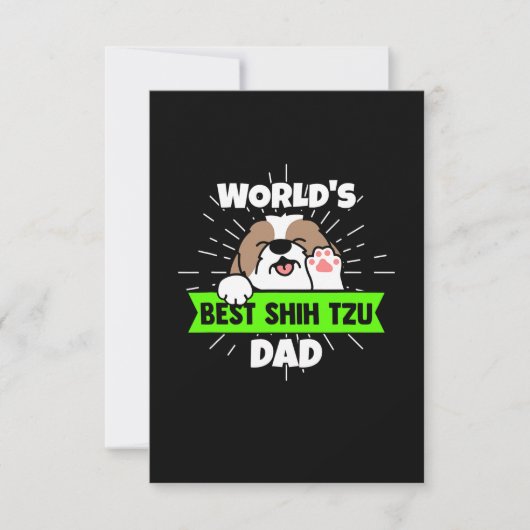 Vaderdag | Wereld beste sjiitische Tzu-hond RSVP Kaartje (Voorkant)