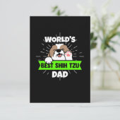 Vaderdag | Wereld beste sjiitische Tzu-hond RSVP Kaartje (Staand voorkant)