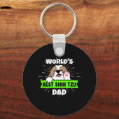 Vaderdag | Wereld beste sjiitische Tzu-hond Sleutelhanger (Voorkant)