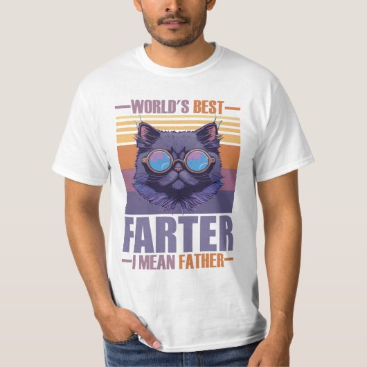 Vaderdag Werelds beste scheetmachine bedoel vader  T-shirt (Voorkant)