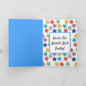 Vaderdag Werelds Beste Vader Aangepaste Tekstkaart Kaart (Binnen)