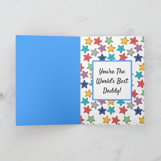 Vaderdag Werelds Beste Vader Aangepaste Tekstkaart Kaart (Binnen)