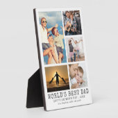 Vaderdag werpt BESTE DAD fotocollage op Fotoplaat (Zijkant)