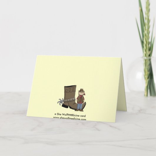 Vaderdag - Westerne Laars en Aansporing Kaart (Achterkant)